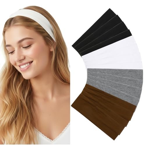 huachi headbands for women non slip 16 pack elastic sports hai...