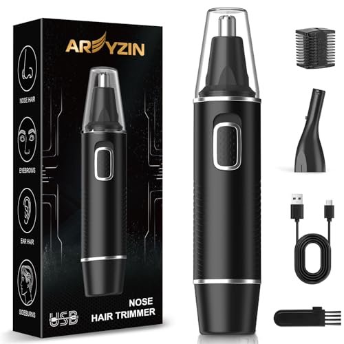 areyzin nose hair trimmer for men,rechargeable ear and nose tr...
