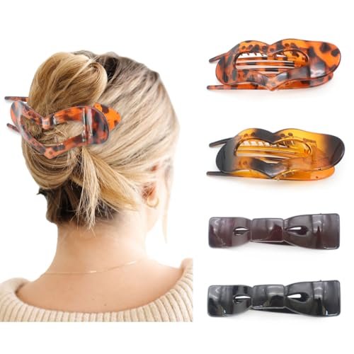 b.phne flat hair claw clips for women,matte medium hair clips...