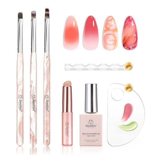 beetles blooming gel and nail art brushes set ombre nail bru...
