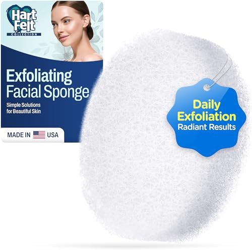 hartfelt round face scrubber for women | reusable facial spong...