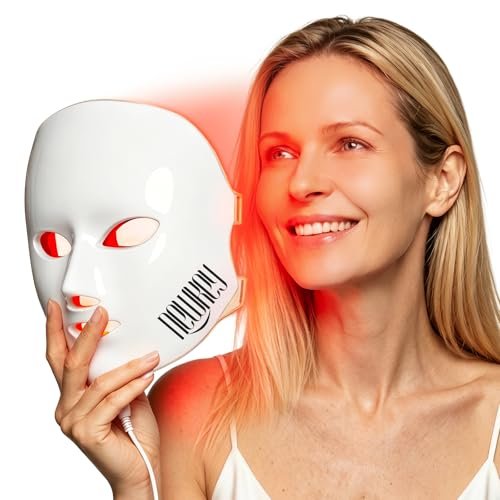 newkey 4d led red light therapy mask for face skin glowing,630...