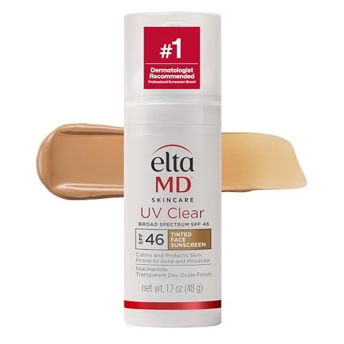 eltamd uv clear tinted sunscreen for face, spf 46 with zinc ox...