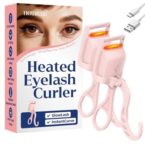 hotryee 2pcs heated eyelash curler, 5s fast heating electric e...