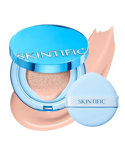 skintific velvet matte cushion foundation blue #01c rose ivory...