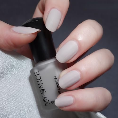 imgdd cream white matte nail polish, quick dry nail lacquer, f...