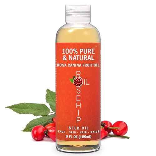 pursonic 100% pure cold pressed rosehip oil – 6 fl oz moisturi...