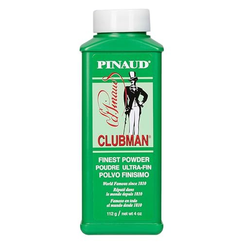 clubman pinaud finest powder, white, skin soothing, 4 oz