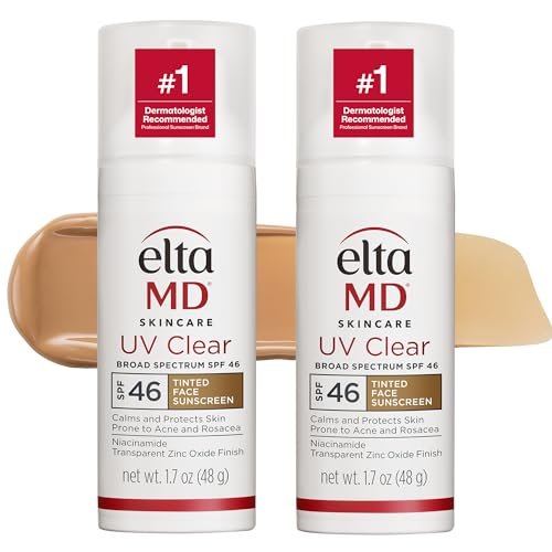 eltamd uv clear tinted sunscreen for face, spf 46 with zinc ox...