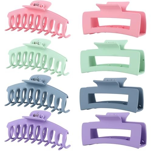 luseren colorful hair claw clips for girls – 4.3 inch cute mat...