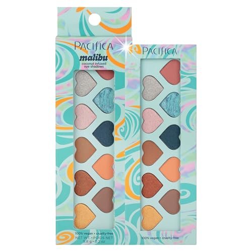 pacifica eyeshadow palette – malibu mineral eyeshadow, blendab...