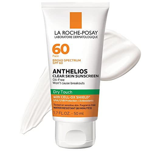 la roche posay anthelios clear skin sunscreen dry touch spf 60...