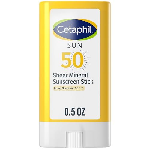 cetaphil sheer mineral sunscreen stick for face & body, 0.5oz,...