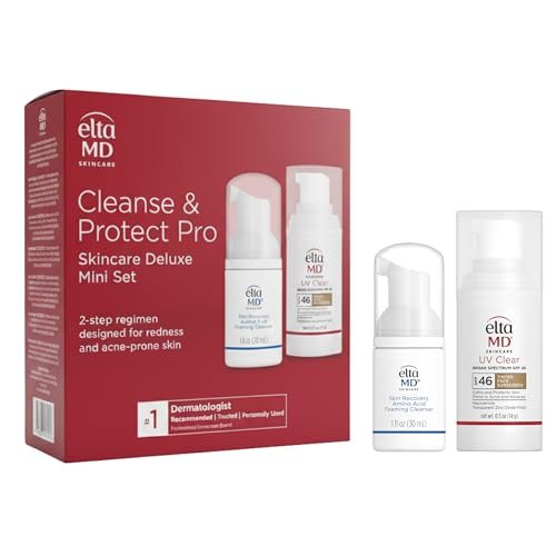 eltamd cleanse and protect pro skincare deluxe mini set, uv cl...