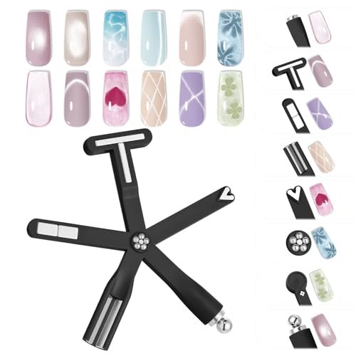 modelones 8 in 1 cat eye gel polish magnet tool, magnetic nail...
