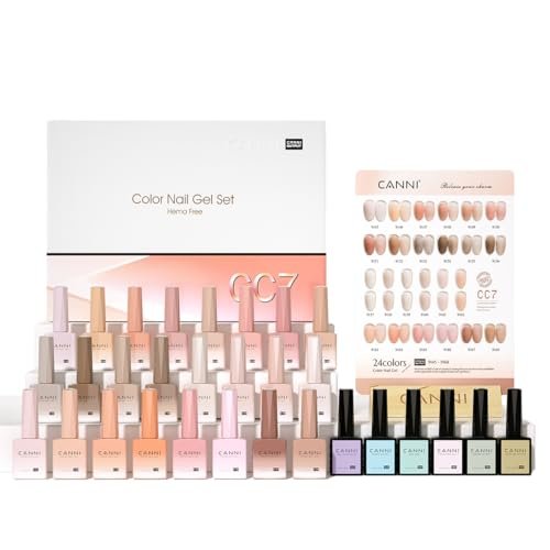 canni cc7 30 pcs 9ml hema free jelly gel nail polish set with...