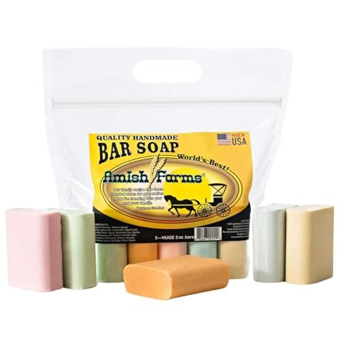 amish farms natural bar soap 5 pack variety – handmade cold pr...