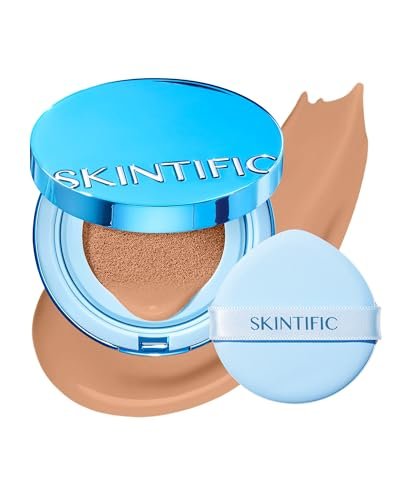 skintific velvet matte cushion foundation blue #2cn cool ivory...