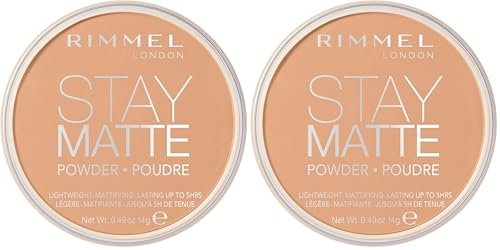 rimmel london stay matte 016 deep beige pressed powder, li...
