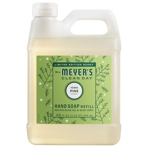 mrs. meyer's clean day hand soap refill, iowa pine scent, 33 f...