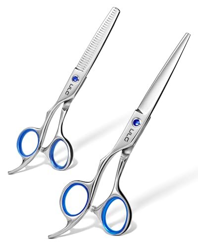 ulg left handed hair cutting scissors thinning shears kit prof...