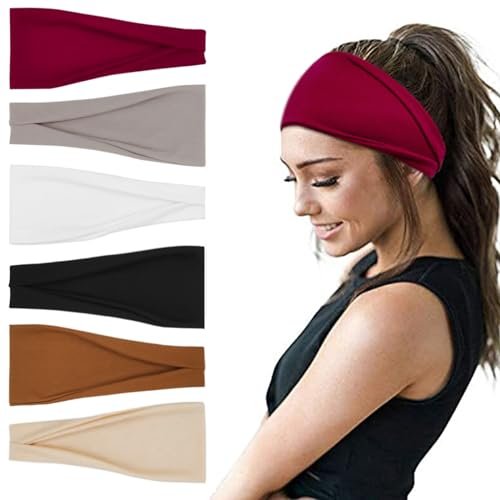 yonuf fashion headbands for women wide headband yoga workout h...