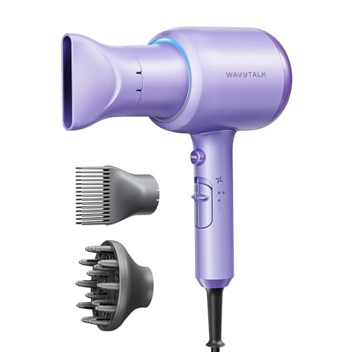 wavytalk blow dryer with diffuser, blown away ionic hair dryer...