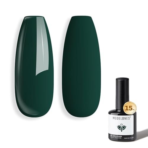 modelones green gel nail polish deep green gel polish soak off...