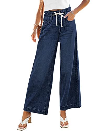 grapent women's high waisted baggy jeans wide leg jeans for wo...
