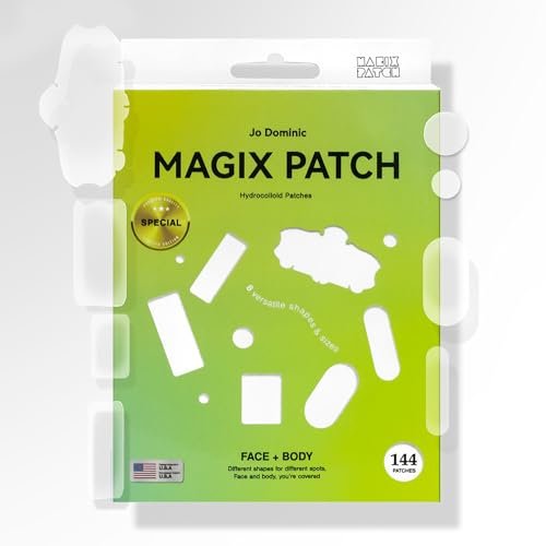 acnepatches 144count, 7 shapes hydrocolloid zit stickers for f...