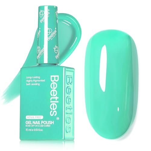 beetles green teal gel nail polish hema free turquoise mint...