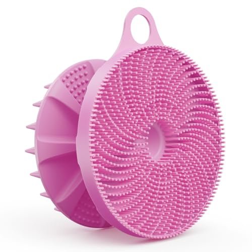 2 in 1 silicone brush, beautail body shower scrubber and scalp...