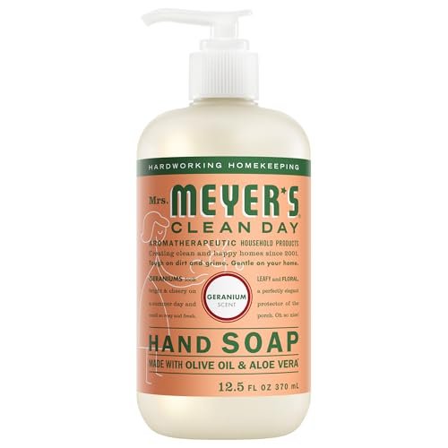 mrs. meyer's clean day hand soap, geranium scent, 12.5 fl oz b...