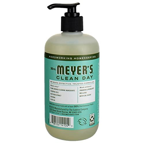 mrs. meyer's clean day hand soap, basil scent, 12.5 fl oz bottle