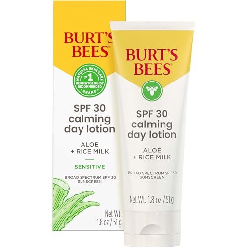 burt's bees spf 30 calming day face lotion with aloe and rice...