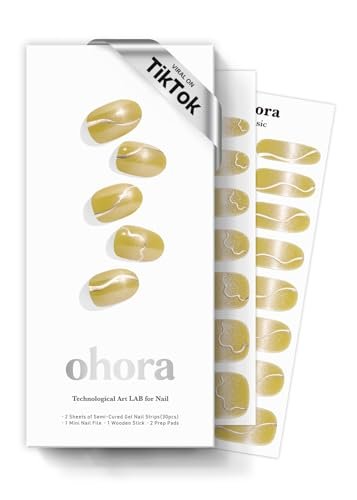 ohora semi cured gel nail strips works with any nail lamps,...