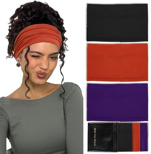 huachi wide headbands for women non slip, thick womens headban...