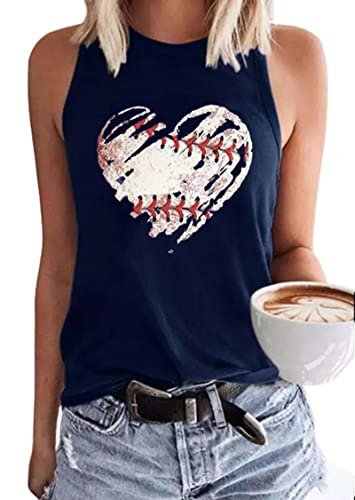 mhtor baseball o neck tank women print baseball tanks cute wor...