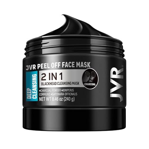 jvr peel off face mask, charcoal peel off black mask, facial m...