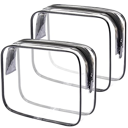 lermende 2pcs clear toiletry bag tsa approved travel bag,carry...