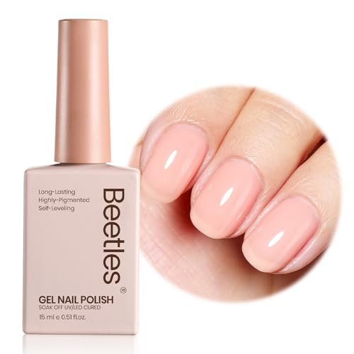beetles nude gel nail polish 15ml nude pink natural gel poli...
