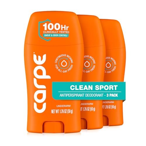 carpe underarm deodorant antiperspirant extra strength men's...