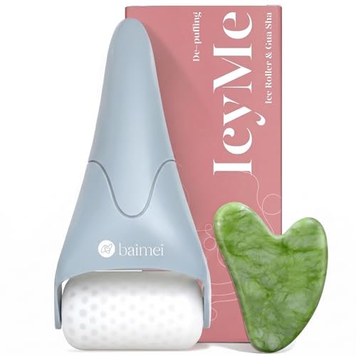 baimei icyme ice roller for face and gua sha facial tool set,...