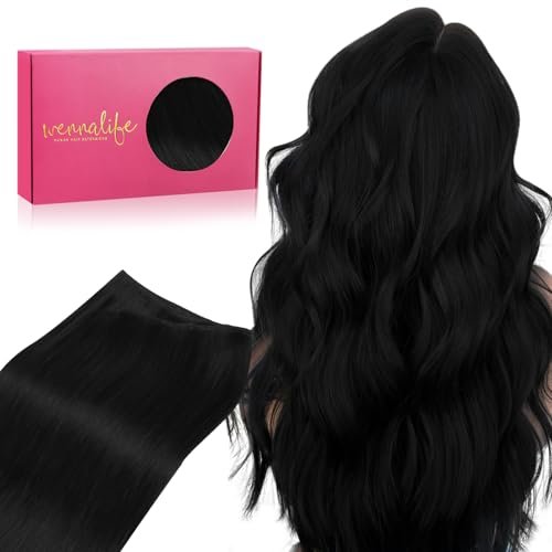 wennalife sew in hair extensions real human hair, 18 inch 90g...