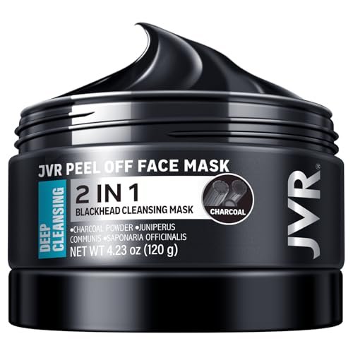 jvr peel off face mask, blackhead mask for men, charcoal peel...