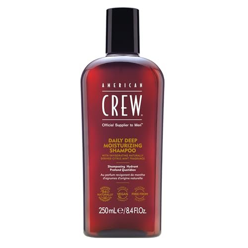 american crew shampoo for men, daily deep moisturizer, natural...