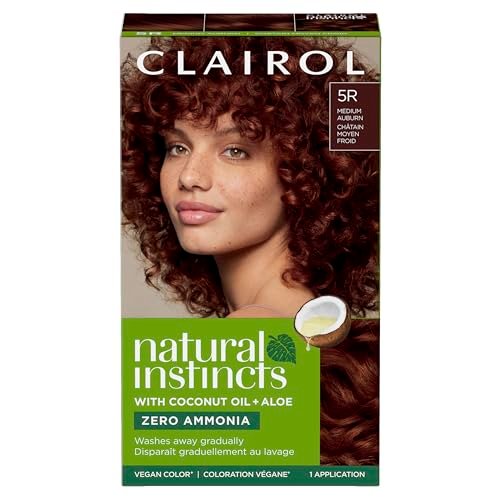 clairol natural instincts demi permanent hair dye, 5r medium a...