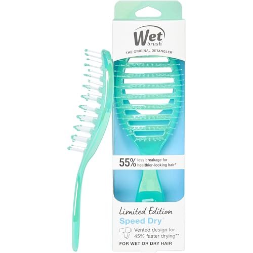 wet brush speed dry hair brush, blow dry safe bristles & vente...