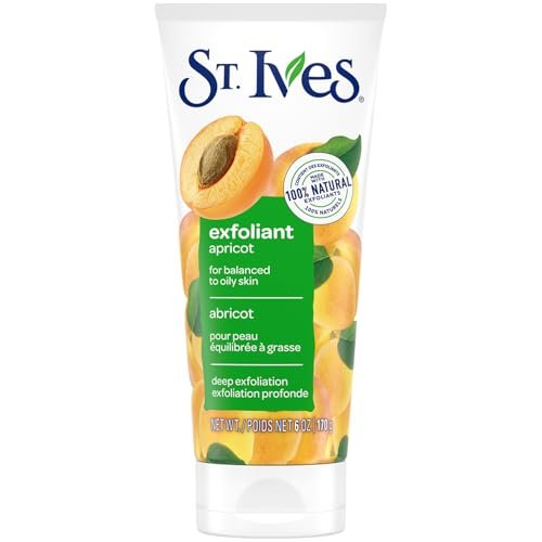 st. ives apricot facial scrub, fresh skin – face exfoliant for...