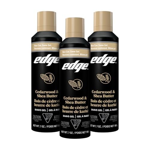 edge shave gel for men, cedarwood & shea butter, 7oz shaving...